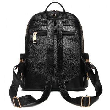 Luxury Famous Brand Designer Women PU Leather Backpack Female Casual Shoulders Bag Teenager School Bag Fashion Women's Bags